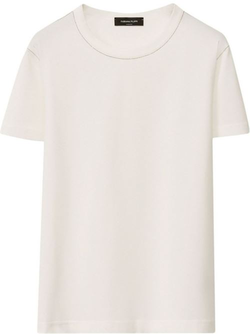 CREW NECK T-SHIRT FABIANA FILIPPI | JED265F2780142 BIANCO